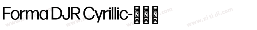 Forma DJR Cyrillic字体转换 Forma DJR Cyrillic字体转换